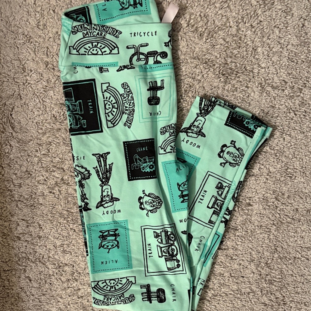 Toy Story Green Graphic Print Leggings